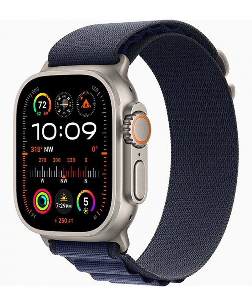 Apple Watch Ultra 2 2024 49mm Black Titan Alpine Loop Navy S
