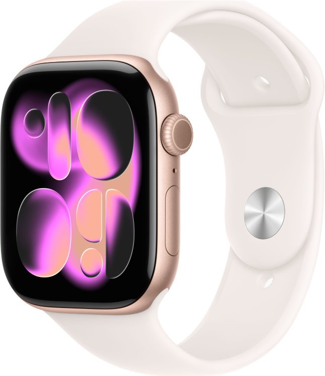 Apple Watch Series 11 46mm GPS Rose Gold Aluminium Light Blush Sport Band S/M