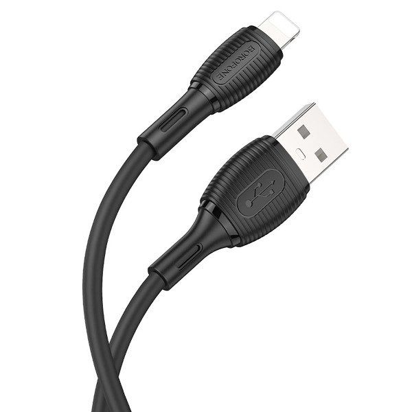 .Кабель USB Apple Lightning Borofone BX86 1м Черный