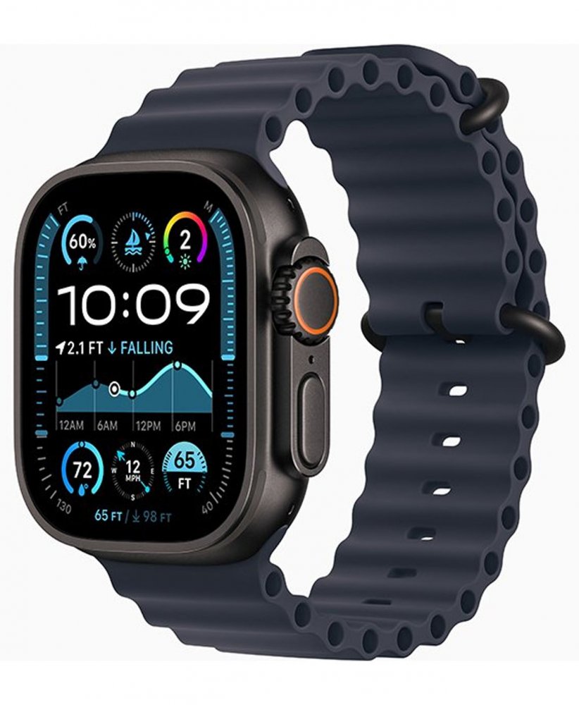 Apple Watch Ultra 2 2024 49mm Natural Titan Ocean Band Navy