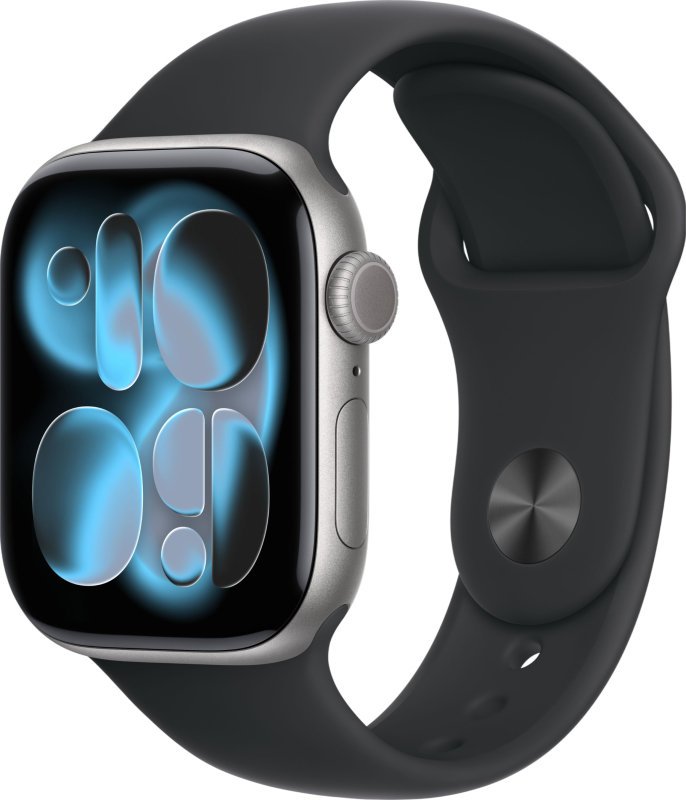 Apple Watch Series 11 46mm GPS Space Grey Aluminium Black Sport Band S/M
