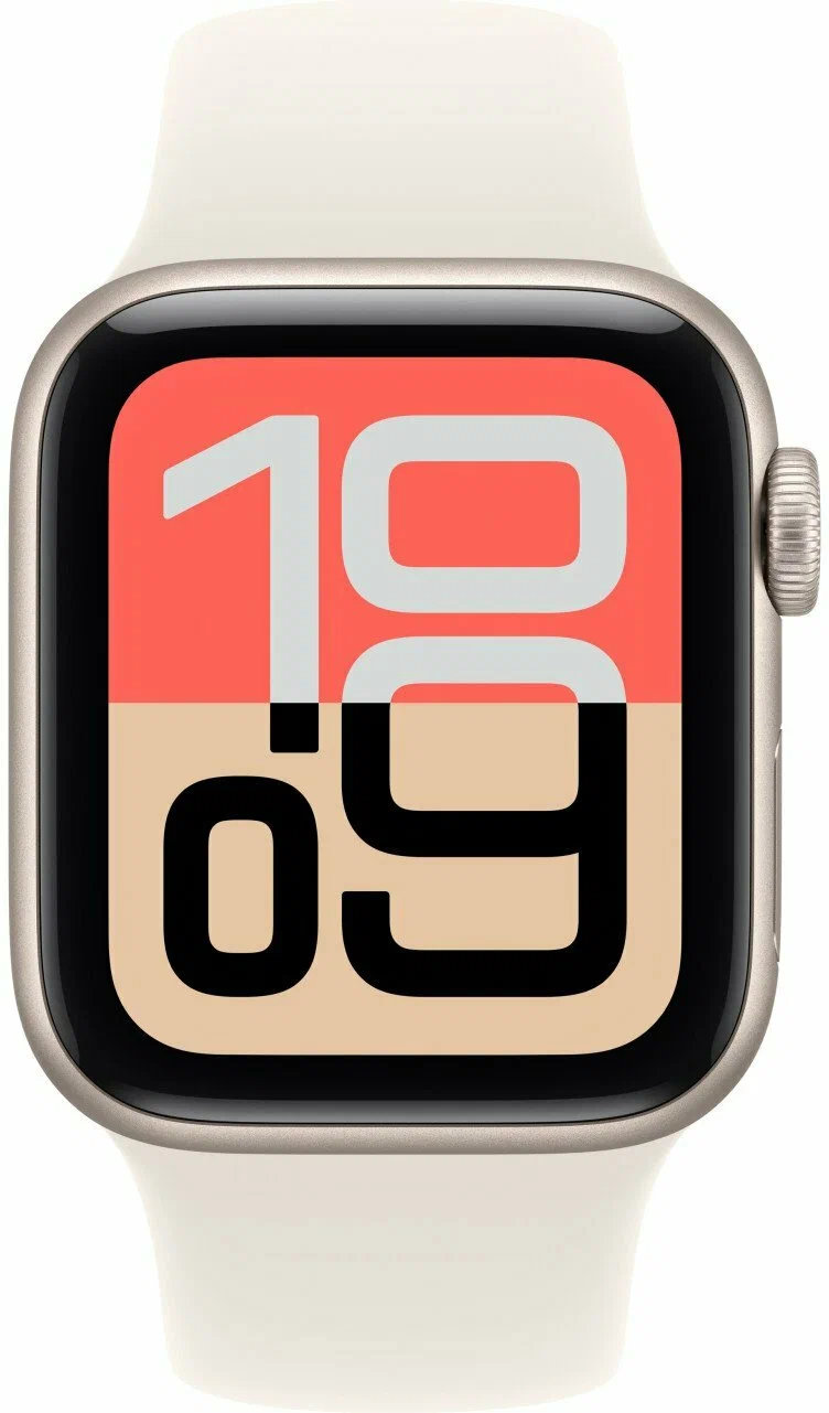 Apple Watch SE 3 2025 40mm Starlight Aluminum Starlight Sport Band M/L