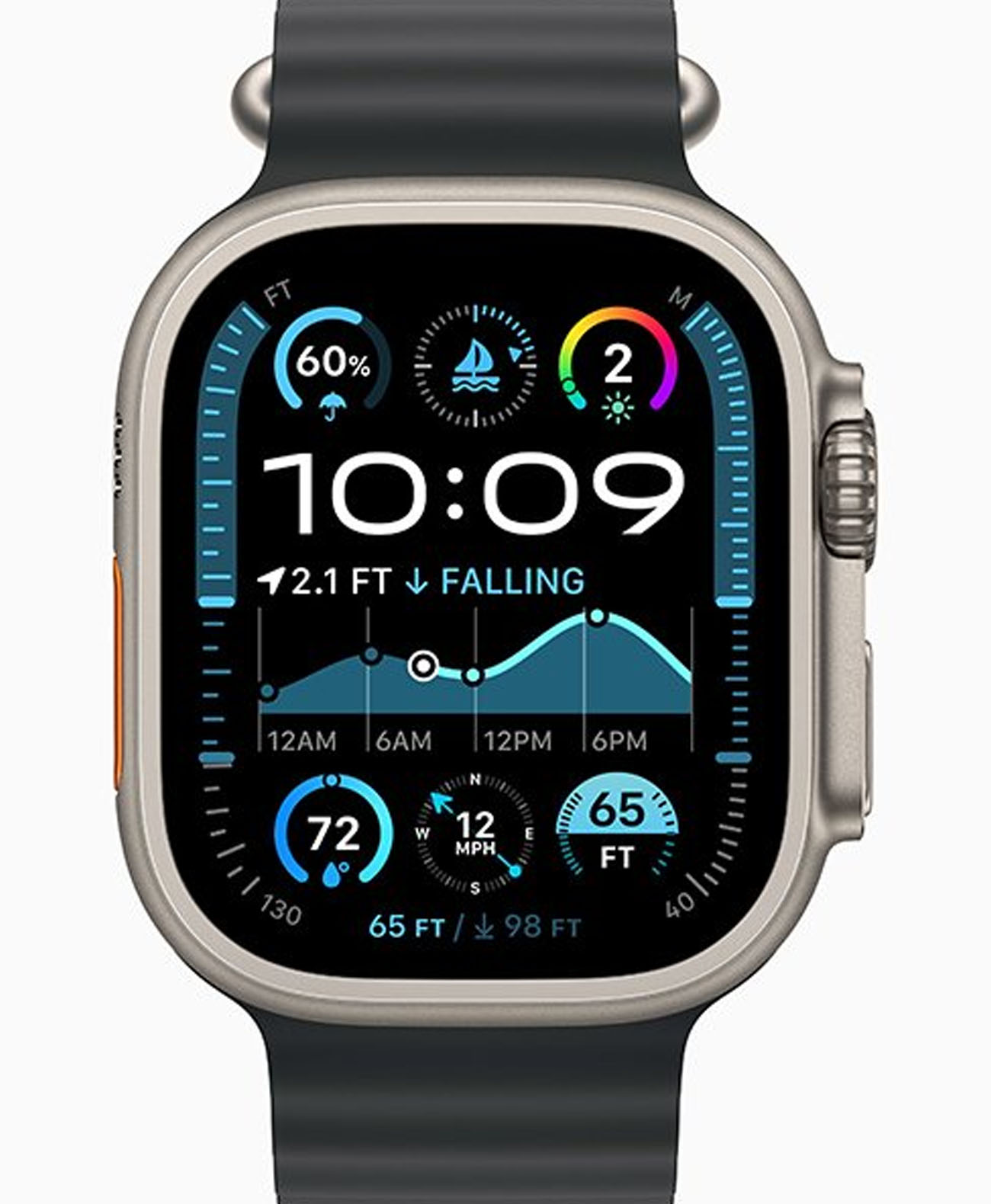 Apple Watch Ultra 2 2024 49mm Black Titan Ocean Band Black