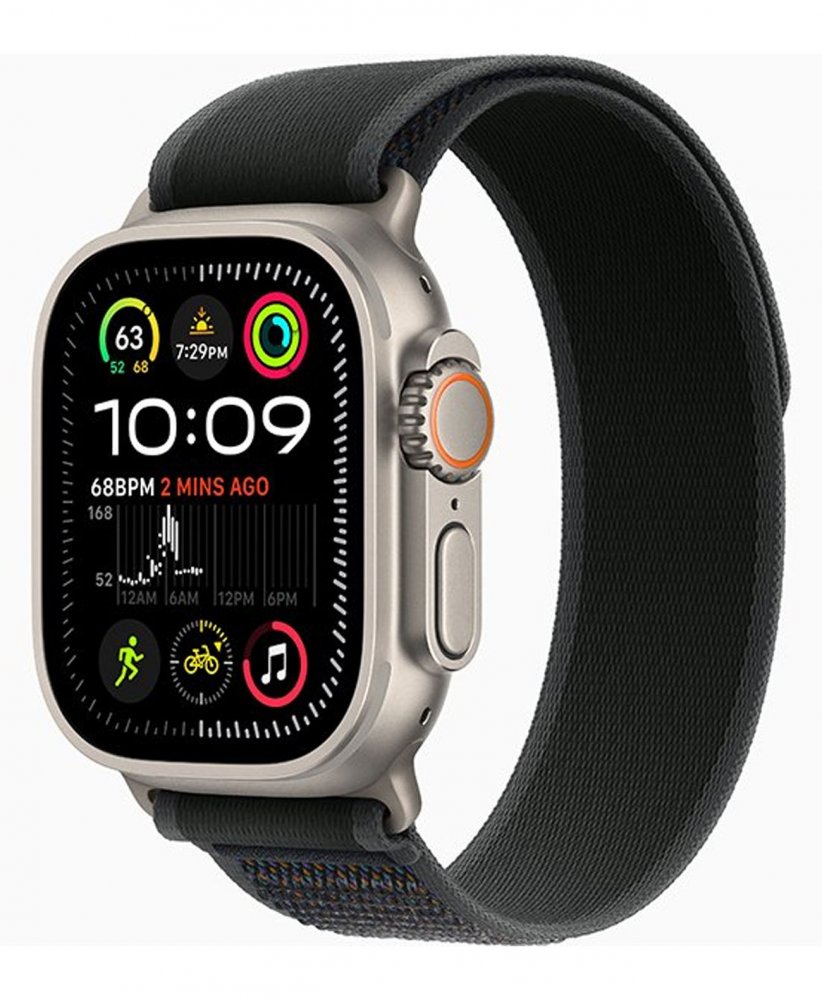 Apple Watch Ultra 2 2024 49mm Black Titan Trail Loop Black S/M